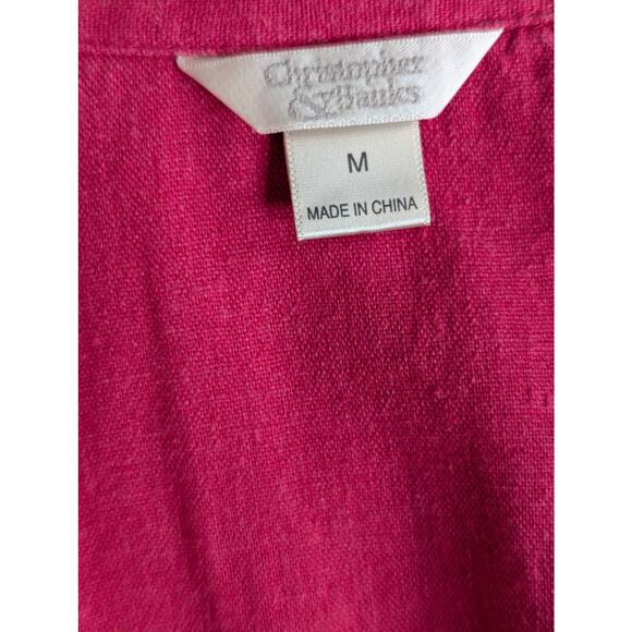 Christopher & Banks Smocked Linen Top Jacket Combo - Picture 15 of 16